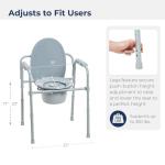 Portable Folding Bedside Commode Chair for Seniors