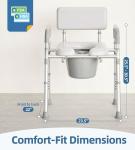 Portable Commode Toilet with Padded Seat for Seniors