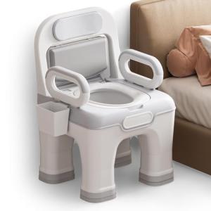 Upgraded Bedside Commode for Seniors and Disabled