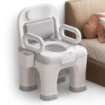 Upgraded Bedside Commode for Seniors and Disabled