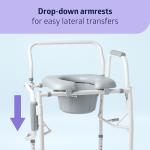 Medline Drop Arm Commode Chair for Seniors