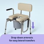 Medline Drop Arm Commode with Padded Seat