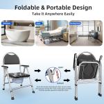 4 in 1 Adjustable Commode Chair for Seniors