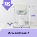 Medline Drop Arm Commode Chair for Seniors