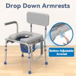 Loyoda Adjustable Drop Arm Bedside Commode