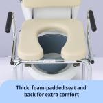 Medline Drop Arm Commode with Padded Seat