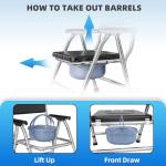 4 in 1 Adjustable Commode Chair for Seniors