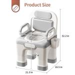 Upgraded Bedside Commode for Seniors and Disabled