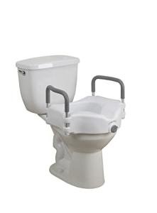 Drive Medical 2-in-1 Raised Toilet Seat with Arms