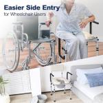 Padded Bedside Commode with Adjustable Height