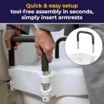 Drive Medical 2-in-1 Raised Toilet Seat with Arms