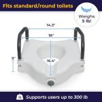 Drive Medical 2-in-1 Raised Toilet Seat with Arms