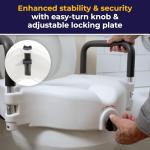 Drive Medical 2-in-1 Raised Toilet Seat with Arms