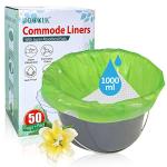 Disposable Commode Liners with Super Absorbent Pads 50 Pack