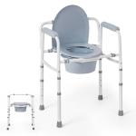 Bedside Commode Chair for Seniors with Bucket