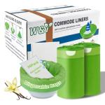 50 Commode Liners with Absorbent Pads and Vanilla