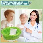Disposable Commode Liners with Super Absorbent Pads 50 Pack