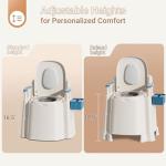 Heavy-Duty Bedside Commode for Seniors with Liners