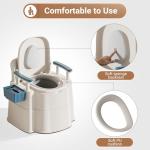 Heavy-Duty Bedside Commode for Seniors with Liners