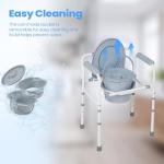 Bedside Commode Chair for Seniors with Bucket
