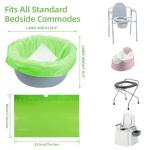 120 Pack Disposable Commode Liners with Absorbent Pads
