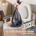 Heavy-Duty Bedside Commode for Seniors with Liners