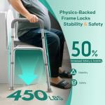 Raised Toilet Seat Riser with Handles for Seniors