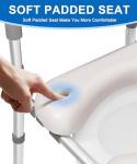 HOMLAND Adjustable Raised Toilet Seat with Handles