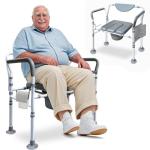 Extra-Wide Bariatric Commode Chair for Seniors