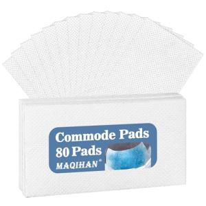 Disposable Commode Pads for Seniors - 80 Count