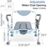 Extra-Wide Bariatric Commode Chair for Seniors