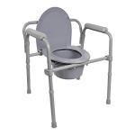McKesson Adjustable Folding Commode Chair, 350 lbs Capacity