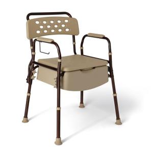 Height Adjustable Bedside Commode with Microban Protection