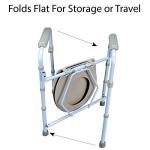 Carex 3-in-1 Folding Commode and Raised Toilet Seat