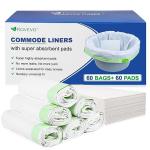 Kovevo 60 Commode Liners with Absorbent Pads