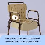 Height Adjustable Bedside Commode with Microban Protection