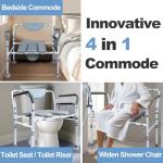 Extra-Wide Bariatric Commode Chair for Seniors