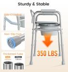 Sturdy 3-in-1 Bedside Commode Chair for Seniors