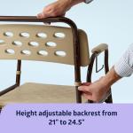Height Adjustable Bedside Commode with Microban Protection