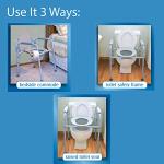 Carex 3-in-1 Folding Commode and Raised Toilet Seat