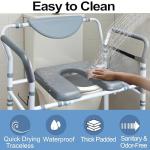 Extra-Wide Bariatric Commode Chair for Seniors