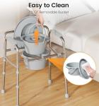 Sturdy 3-in-1 Bedside Commode Chair for Seniors