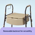 Height Adjustable Bedside Commode with Microban Protection