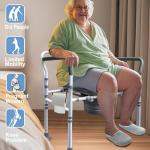 Extra-Wide Bariatric Commode Chair for Seniors