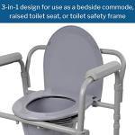 McKesson Adjustable Folding Commode Chair, 350 lbs Capacity