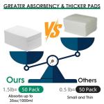 Disposable Commode Liners and Pads, 50 Count