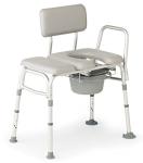 Medline Padded Transfer Bench and Commode for Seniors