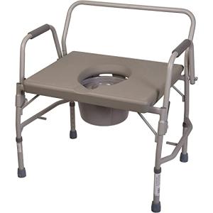 Portable Commode Chair with Handles and Bucket