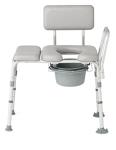 Medline Padded Transfer Bench and Commode for Seniors