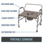 Portable Commode Chair with Handles and Bucket